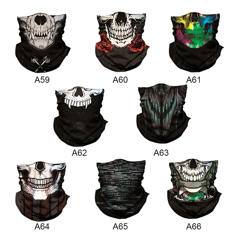 Волшебная маска на Хэллоуин с 3D черепом для мужчин, цифровая печать, солнцезащитный шарф, маски для мужчин и женщин YF2