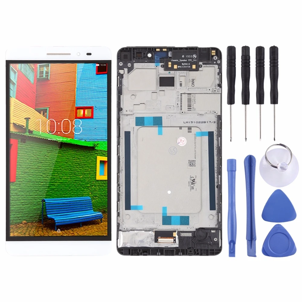 Zhangli Mobile Phone LCD Screen LCD Screen and Digitizer Full Assembly with Frame for Lenovo PHAB Plus PB1-770 PB1-770N PB1-770M Black LCD Screen Color : Black