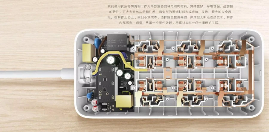 Xiaomi штекер cxb6-1qm зарядный блок питания 2A Быстрая зарядка 6 розеток с 3 USB выходами удлинитель умный дом