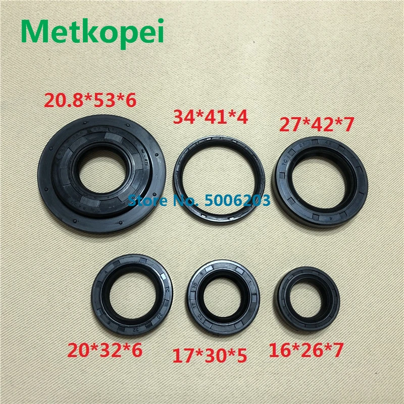 

scooter WH100 GCC100 SCR100 WH100 full complete engine oil seal rubber gear shaft seal for Wuyang Honda 100cc WH GCC SCR 100