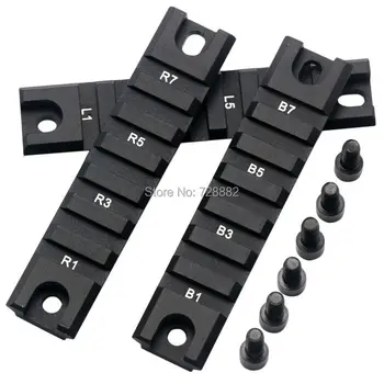 

Tactical 3Pcs 20mm Short Rails For G36 G36C Alloy Standard 20mm Weaver Rail Base Side Mount Picatinny RIS Accessories