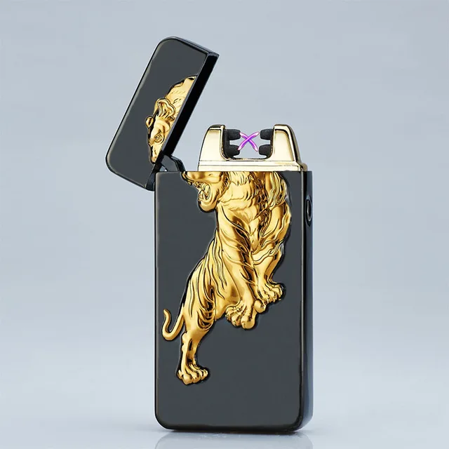 Double Arc Flameless USB Lighter Windproof Cigarette Lighter Plasma