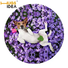 HUGSIDEA смешная собачка с принтом ТАПИС напольный ковер Тонкий 60*60 см круглый ковер нескользящий коврик для ванной комнаты гостиной коврики