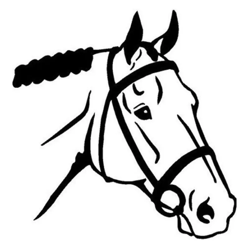 

Car- stying 13*13CM English Horse Head Car Sticker Decoration Motorcycle Decals Decorative Art sticker Jdm
