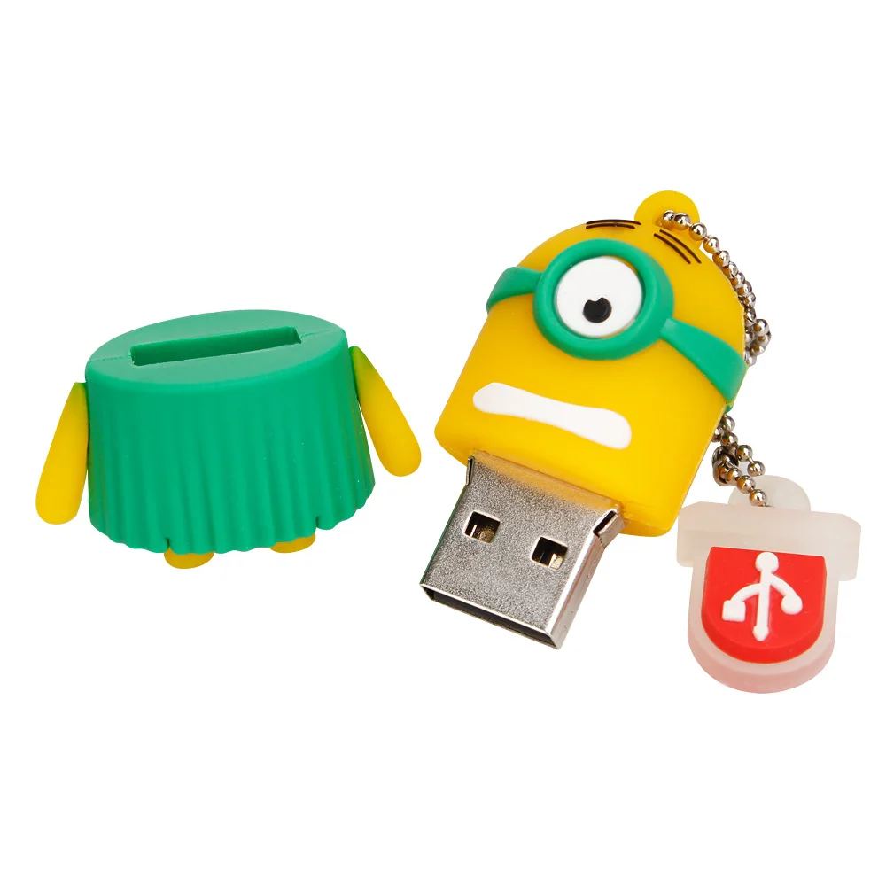 Popular Usb Stick Cartoon Various Styles Little Yellow Man Usb Flash Drive 128GB 64GB 32GB 16GB Pen Drive 8GB 4GB Pendrive Gift (3)