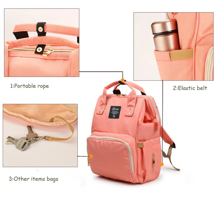 Мода большой объем Мумия материнства мешок пеленки большой Ёмкость маленьких сумка рюкзак дизайнерские уход мешок для ухода за ребенком