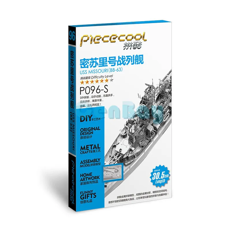 Piececool 2018 новые 3D металлические пазлы &quotUSS MISSOURI Battleship&quot наборы моделей DIY Забавные