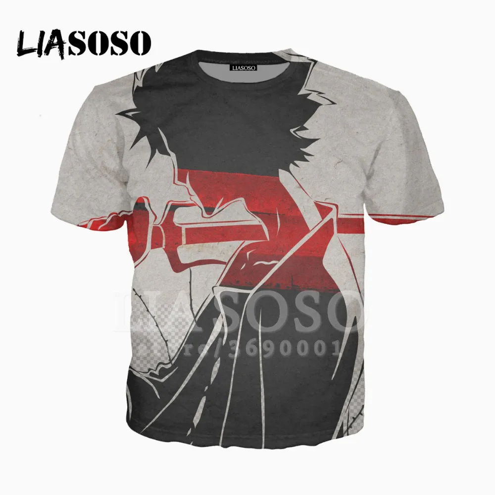 

LIASOSO 3D Printed Unisex Anime Samurai Champloo t shirt/Hoodie/Sweatshirt Hipster Hip Hop Casual O-neck Tshirt Tops X2139