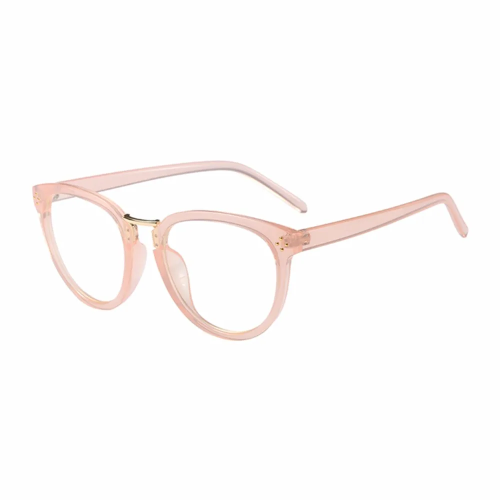 Oval Plastic Frame Retro Full Frame Non prescription Eyewear Women Men