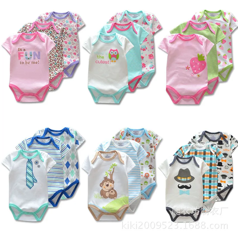 3 шт./лот брендовый Летний комбинезон для маленьких мальчиков хлопковый с