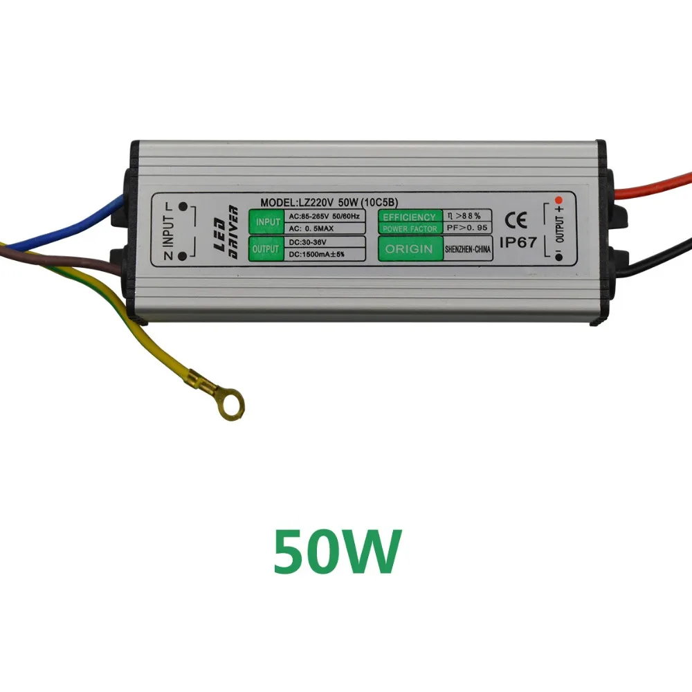 IP67 Водонепроницаемый Светодиодный драйвер 300-3000mA 10 Вт 20 Вт 50 Вт 100 Вт трансформатор адаптер 85-265 в до 20-39 в для прожектора лампы прожектора