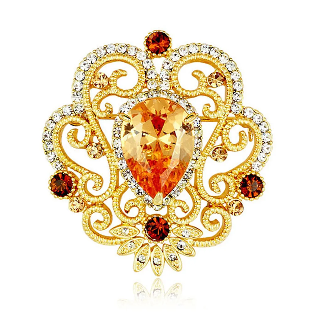 

Extra large vintage Flower crystal brooches for women 2019 Wedding boquets made with SWAROVSKI ELEMENTS