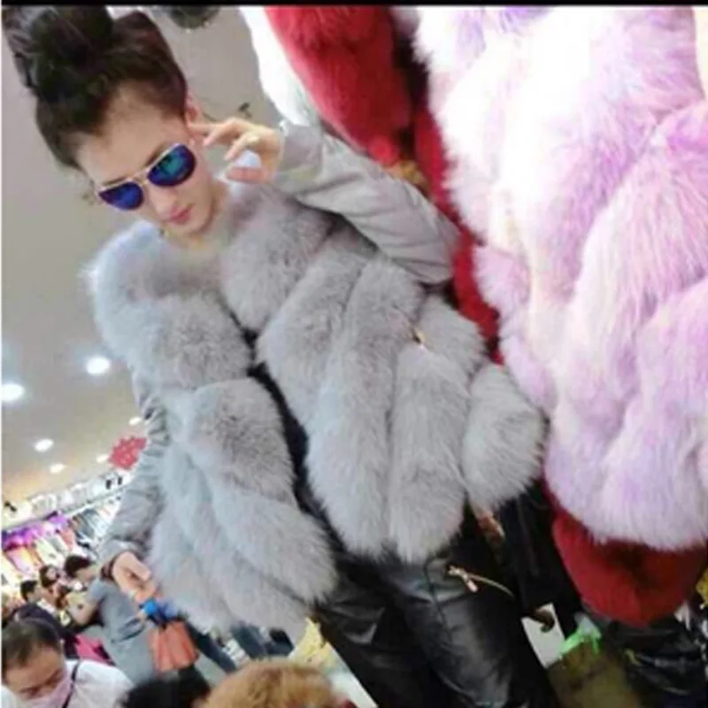 TUHAO размера плюс 4XL 3XL повседневное сплайсированное длинное пальто из искусственного меха женское больше размера без рукавов жилет пальто зима осень теплые пальто LQ304