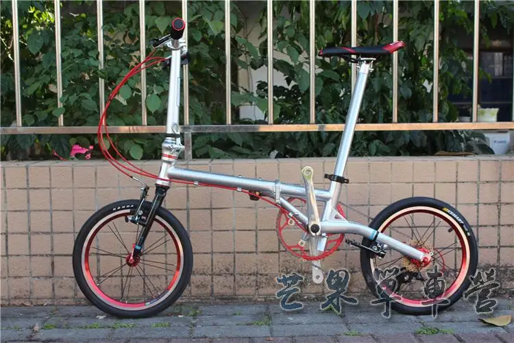 Excellent Fnhon CR-MO Steel Folding Bike 16" Minivelo Mini velo Bike Urban Commuter Bicycle overall bike V Brake 9 Speed 18 Excellent Fnhon CR-MO Steel Folding Bike 16" Minivelo Mini velo Bike Urban Commuter Bicycle overall bike V Brake 9 Speed 18