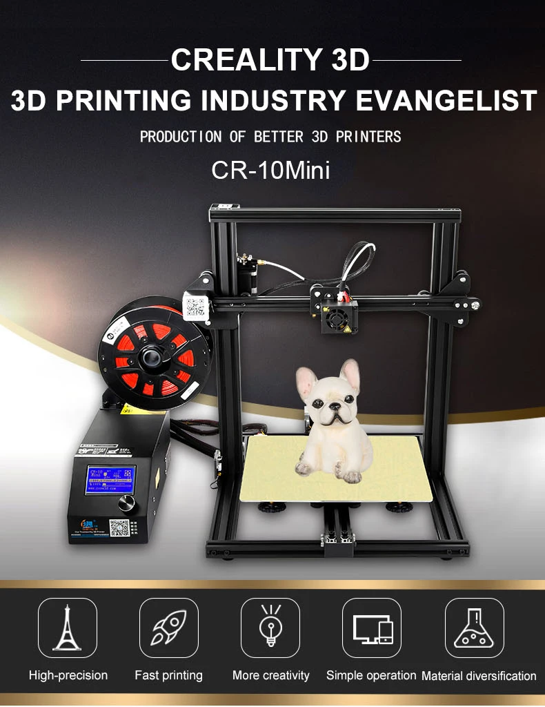 CREALITY 3D CR-10 мини-полусобранный алюминиевый 3D-принтер размер печати 300*220*300 мм Функция автоматического отключения