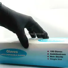 Десять пар латексных перчаток для татуировки тела черного цвета высококачественные одноразовые перчатки аксессуары татуировки