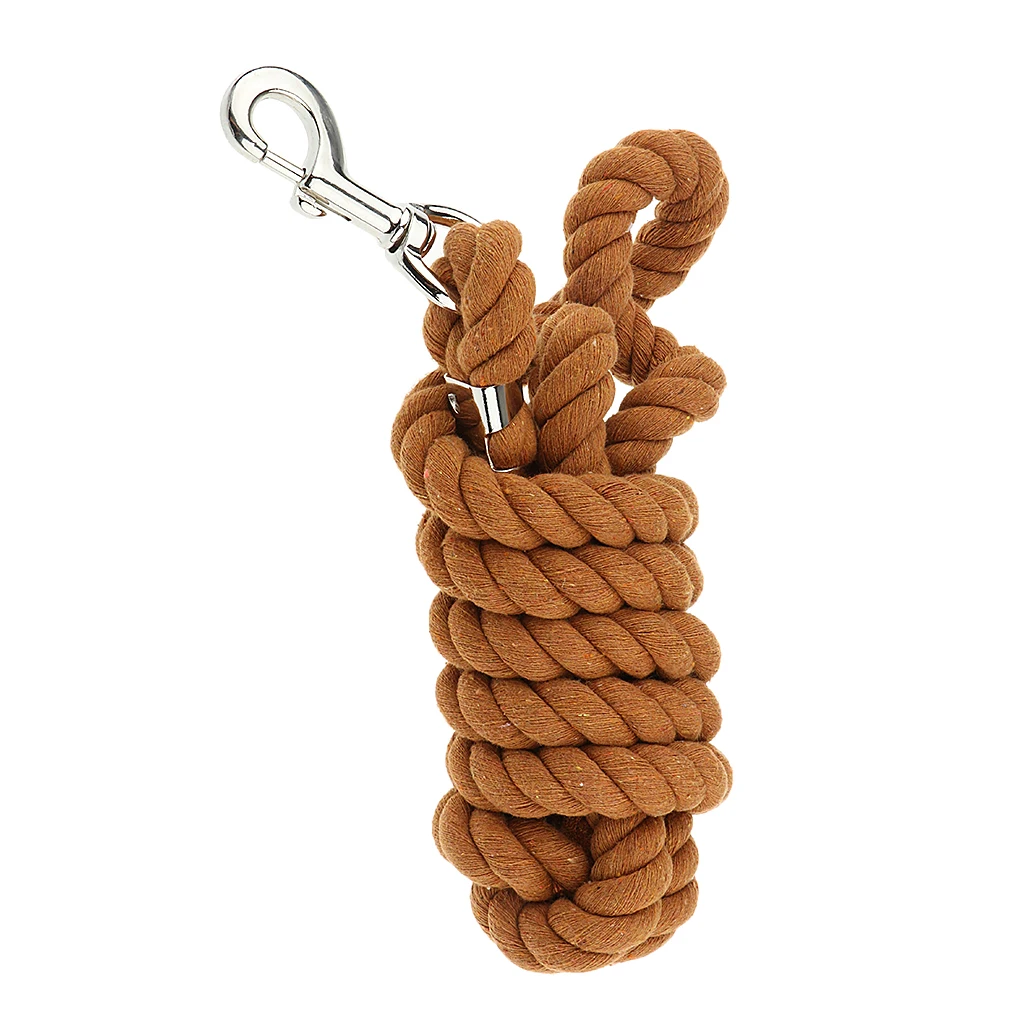 Perfeclan  Premium Horse Lead Ropes Cotton Weave Rein Halters Braided Reins 2.5 m Extra Thick Rope 