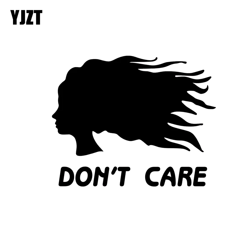 YJZT 11 7*9 4 см Don't Care &quotдлинные волосы сексуальная девушка автомобиля стикер