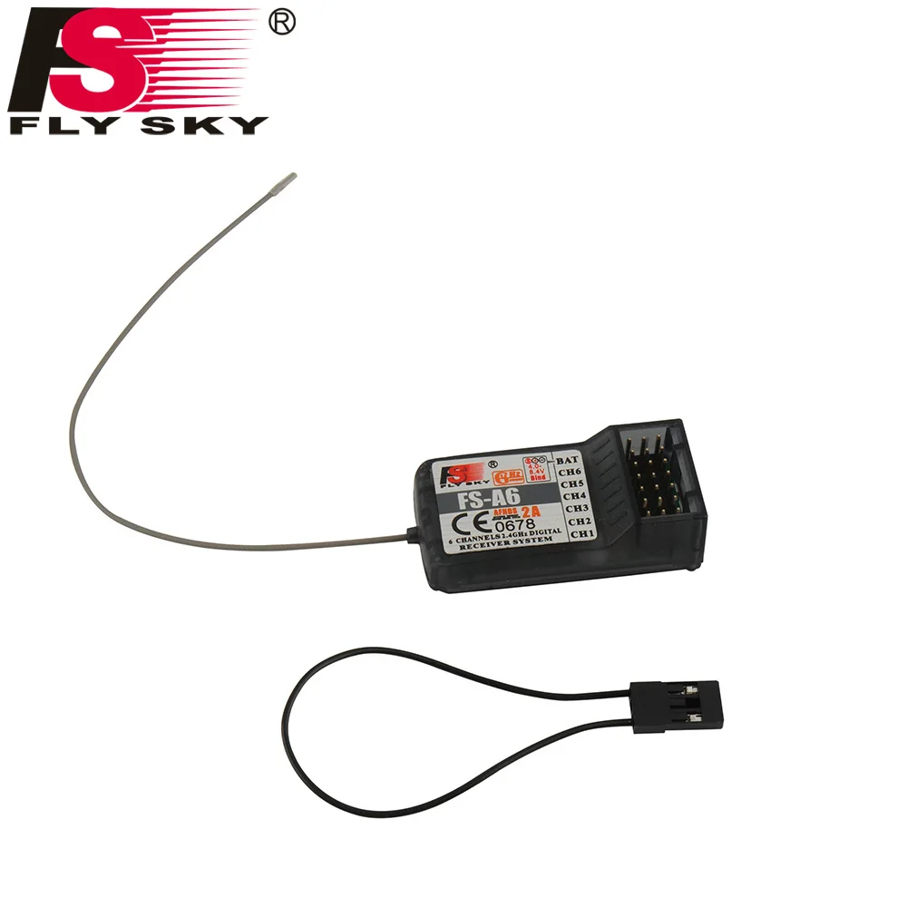 Fatjay Flysky Fs-A6 2.4G 6Ch Ricevitore Ricevitore Impermeabile Per Flysky Trasmettitore Controller Fs-I10 Fs-I6 Fs-I4 Gt2E Gt2F Gt2G