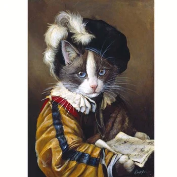 

Diy Diamond Embroidery Dr. Cat 5D Diamond Painting Cross Stitch Animal Square Rhinestone Full Resin Diamond Mosaic Home Decor