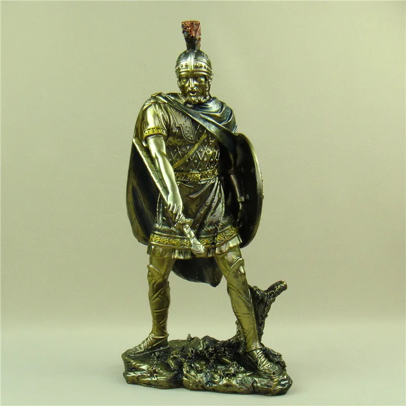 Ancient Rome General Warrior Statue Handmade Resin Antique King