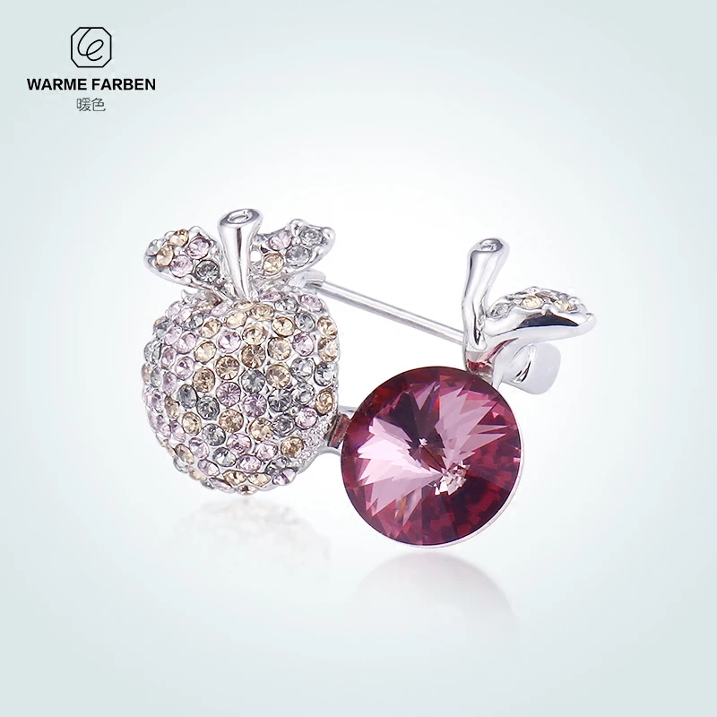 

Warme Farben Crystal from SWAROVSKI Women Brooches Trendy Party Plant Zircon Fine Jewelry Brooch Birthday Gifts for Lady Brooch