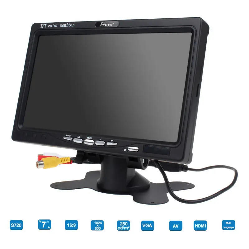 

EYOYO S720 1024*600 7" Camera Field PC DVD Video LCD Monitor Display VGA AV HDMl