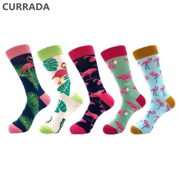 

5pairs/lot Brand Quality Men Socks Combed Cotton colorful Happy Funny Socks Hot Sale fashion Casual long Mens compression socks