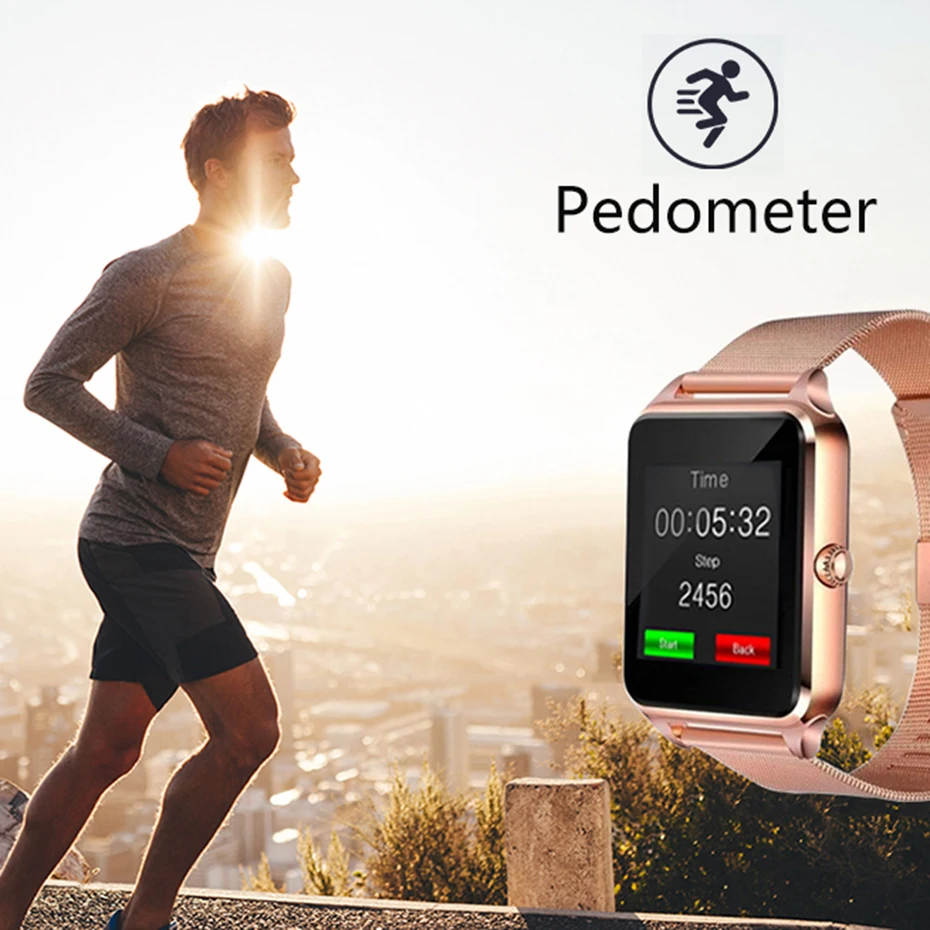 Najtaniej Pełny ekran dotykowy smart Watch taśma metalowa Bluetooth smartwatch na rekę wsparcie Sim karty SD Android IOS Sport zegarek z kamerą Anti lost