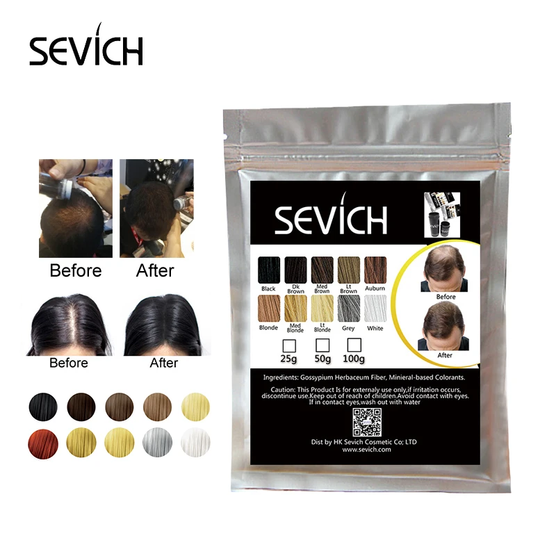 

Sevich Hair Loss Building Fiber Hair Fibers KeratinThickening 100g Refill bag Hair Building Fibers Hair Regrowth Powders