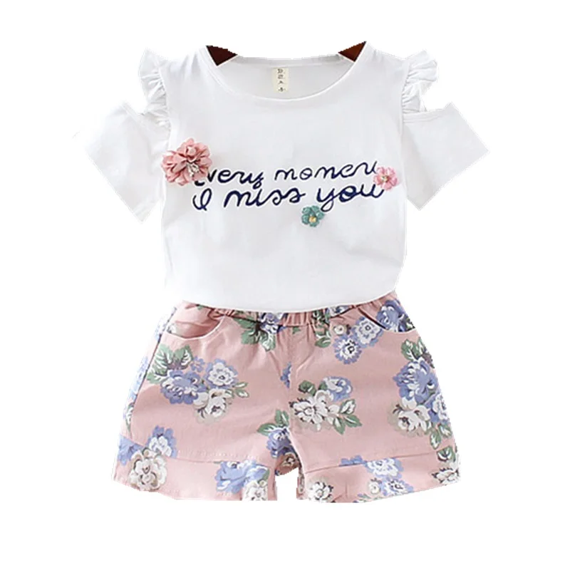 

Cotton Clothes Girls Clothes Babies Summer Suits 1-year-old Half-sleeve Shorts 2-to-3-year-olds and 4-year-olds Kids Clothes