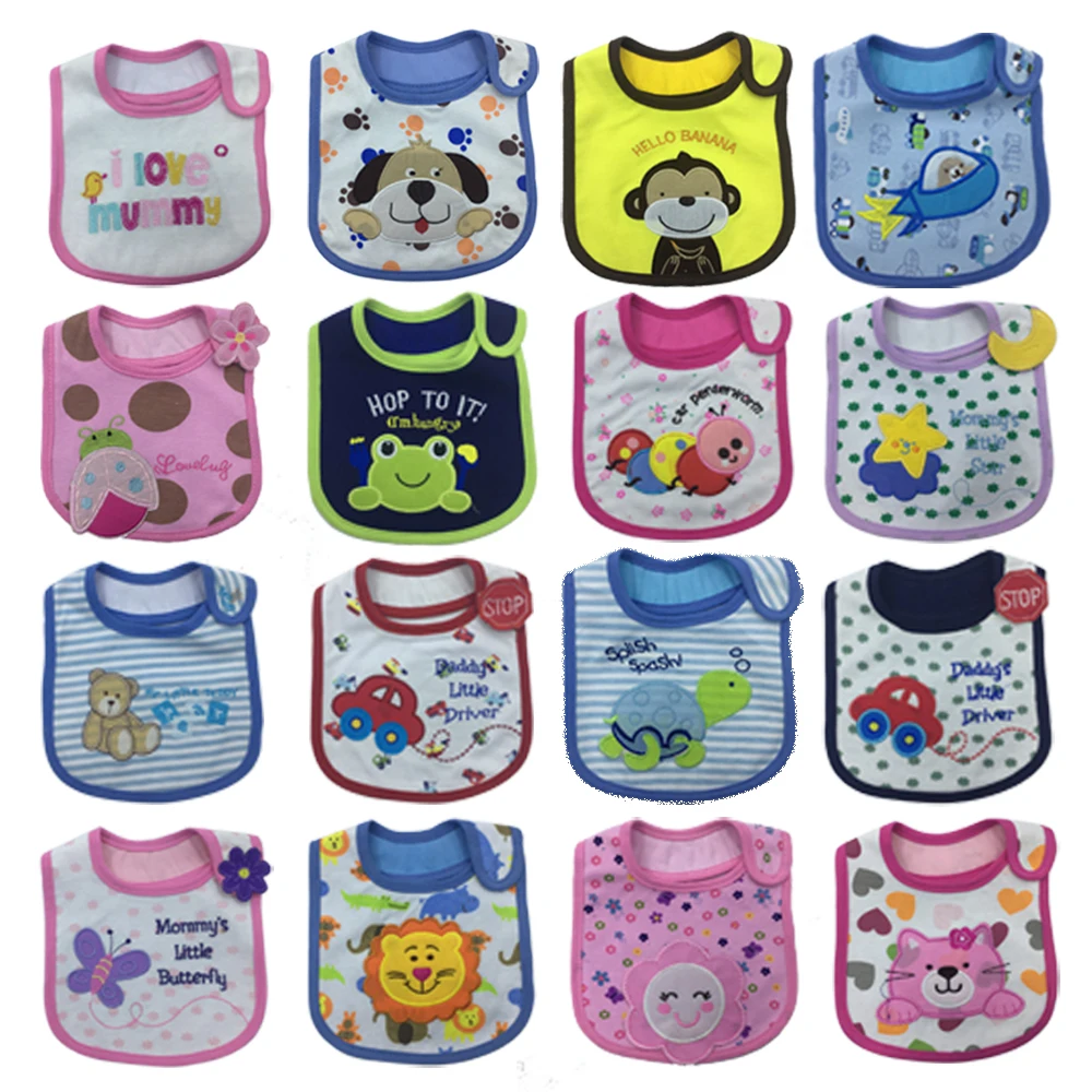 5 pièces Bébé Bavoirs Infantile Salive Serviettes Mignon Dessin Animé Modèle Bébé Bavoirs Imperméables Nouveau-Né Porter Accessoires De Dessin Animé