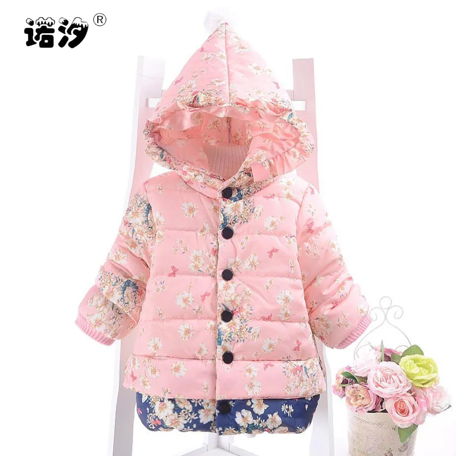 

Baby clothes kids Lamb cashmere winter jacket girls cotton Hooded coat children warmly clothes girls cute tops outwear 0-3T