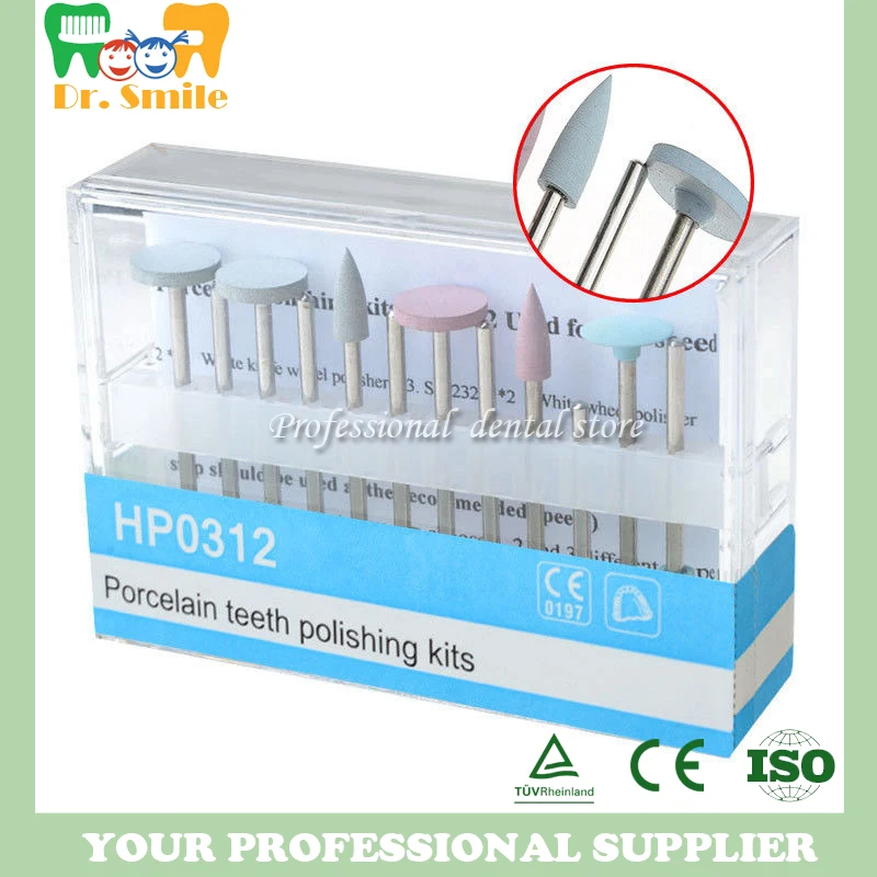 Dental Porcelain Teeth Polishing Kit HP 0312 for Low Speed Handpiece 12