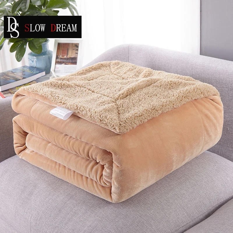 

SLOWDREAM Flannel Blanket Bed Mantas Soft Throw Fleece Autumn Winter Blanket Children Adult Bedspread Sofa Bed Covers Quilts