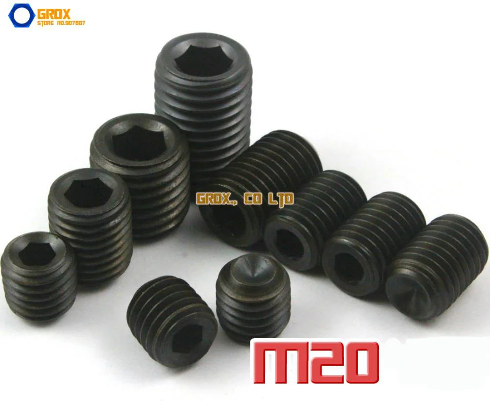 

M20 Grub Screws Cup Point Hex Socket Set Screw 12.9 Grade Alloy Steel