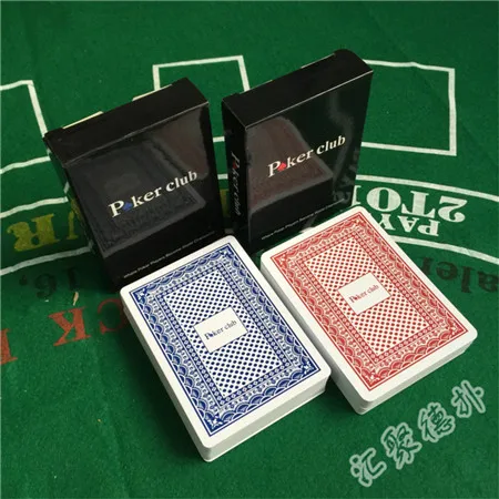 Лидер продаж 2 компл./лот баккара гладкой Водонепроницаемый Texas hold'em Poker клуб ПВХ Пластик Покер Карточная игра покер 2.48*3.46 дюймов yernea - Цвет: 1Red and 1Blue