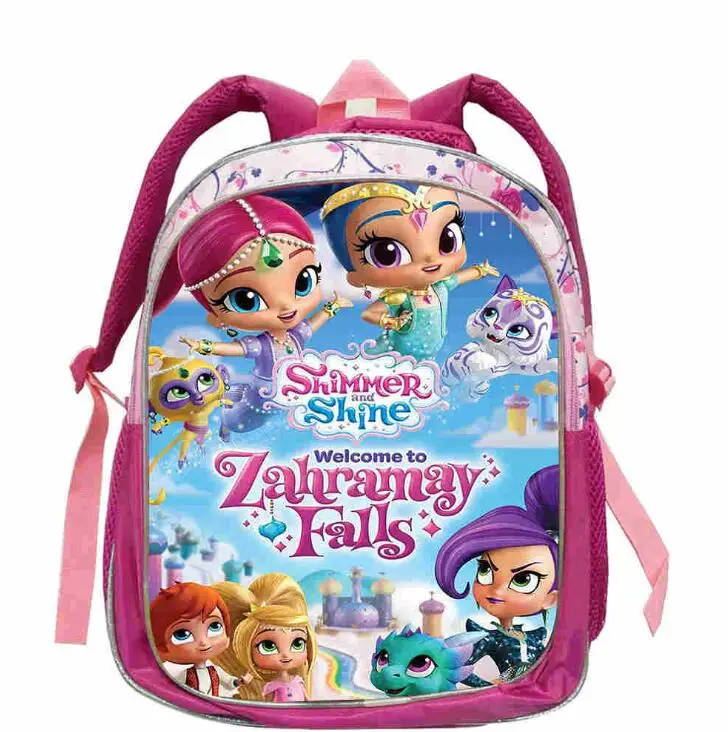 

2019 new Shimmer Shine Backpack Boys Girls FNAF School Bags Backpack Shimmer Shine school Bag Children Cartoon Kindergarten Bags