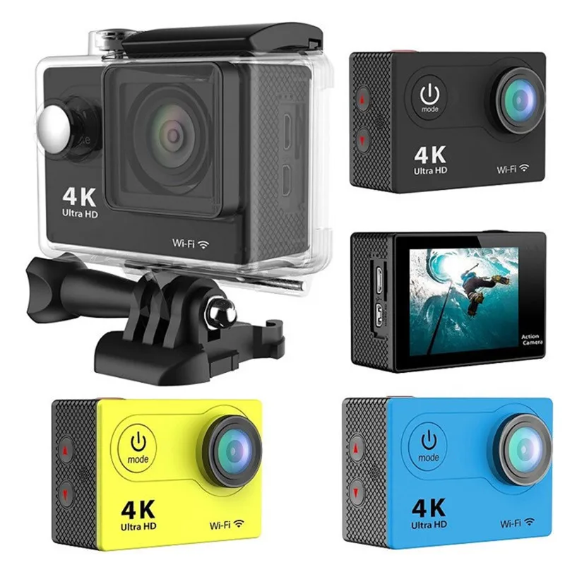 Экшн-камера Ultra HD 4 K, Wi-Fi, 2,0 дюйма, 170 градусов, 30 м, для подводной съемки, водонепроницаемая, профессиональная камера на шлем, Спортивная камера с дистанционным управлением