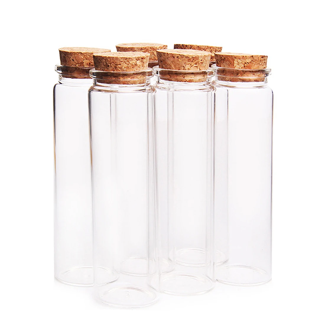 

1/5/10/20/50/100 Pcs 90ML Glass Bottle Wishing Floating Bottle Empty Sample Storage Jars With Cork Stoppers - Transparent