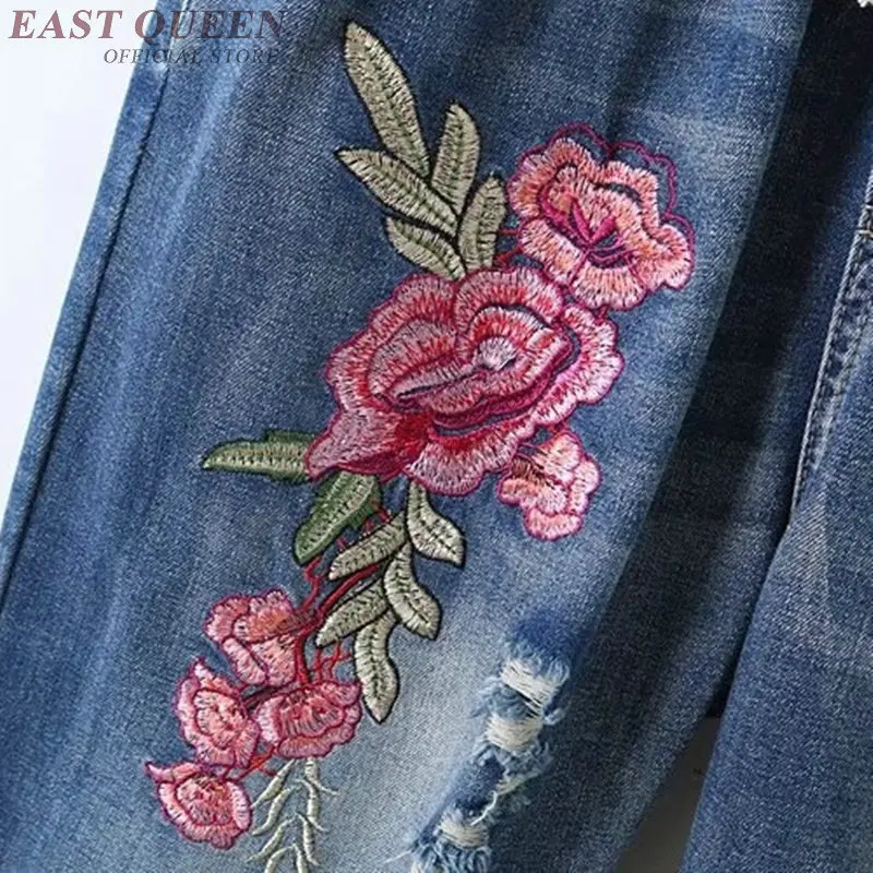Japanese style Mom jeans embroidered denim pants trousers boyfriend jeans for women ladies jeans female 2018 new AA4112