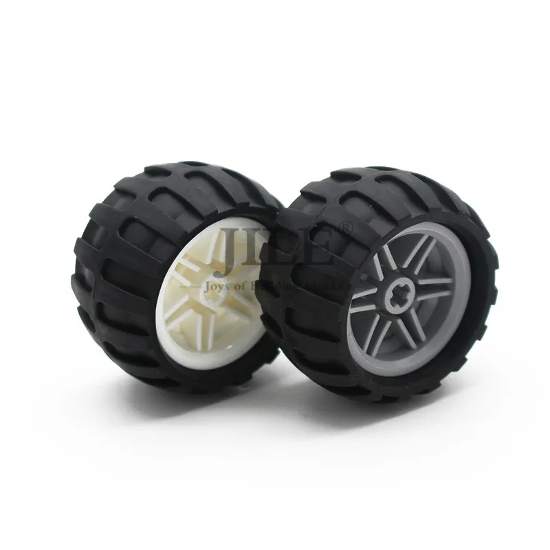 

Technic Car Wheel 30.4mm D. x 20mm with No Pin Holes and Reinforced Rim with Black Tire 56x26 Balloon 56145 55976 Building Block