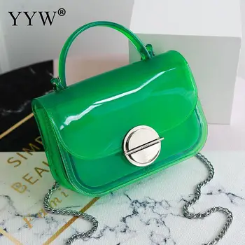 

Red Mini Cute Jelly Bag Girl Handbag Women Transparent Clutch Chain Sling Shoulder Bags Bolsa Feminina 2019 Yellow Summer Bags