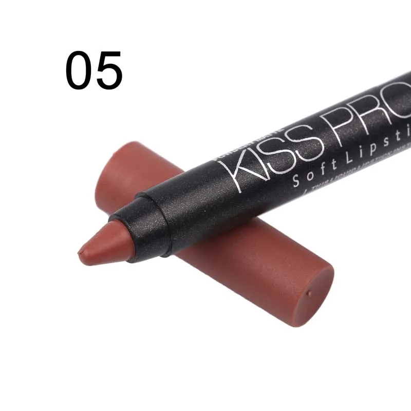 1 шт многоцветная Menow Kissproof карандаш для губ водостойкий Макияж матовая помада карандаш для губ с точилкой - Цвет: 05