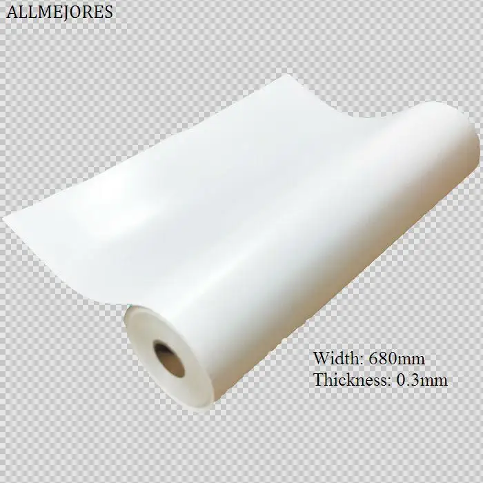 Branco do pv da Largura de Allmejores Traseira de Tpt para o Painel 0.3mm da Espessura Painel Solar Backsheet Folha Laminado 6 Metros – Lote 680mm