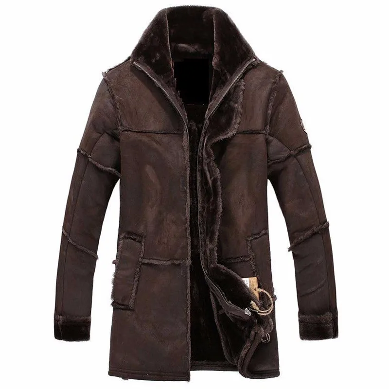2018 Новые поступления Роскошные зимние теплые мужские меховые куртки и пальто Верхняя одежда дизайнерский бренд Винтаж Мана меховой пальто