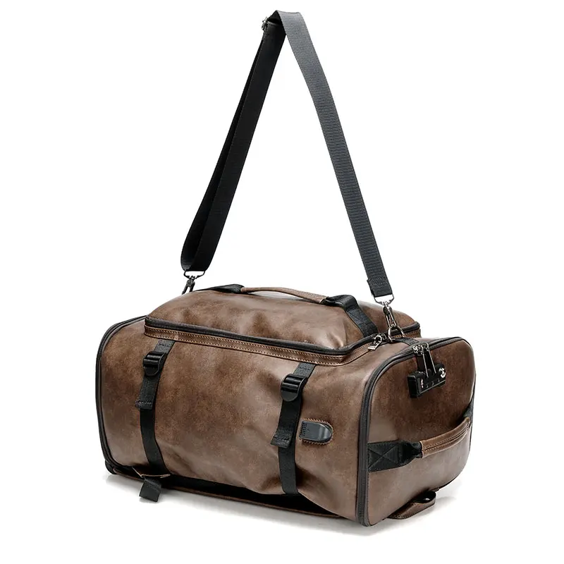 33$-4$) Многофункциональный Для мужчин рюкзак с отделение для обуви мужской ноутбук рюкзак из искусственной кожи черный рюкзак путешествия Водонепроницаемый дорожная сумка для Для мужчин