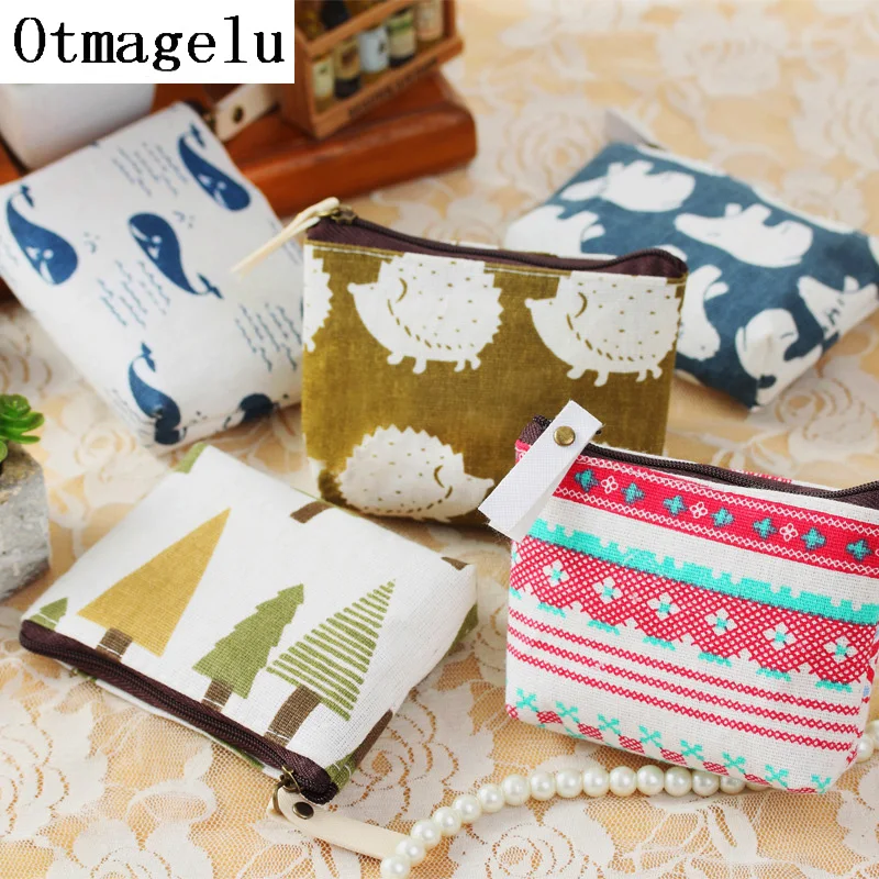 prativerdi Portable Retro Durable Linen Case Mini Earphone Storage Bag Money Box For USB Charger Cable Coin Travel Organizer 7