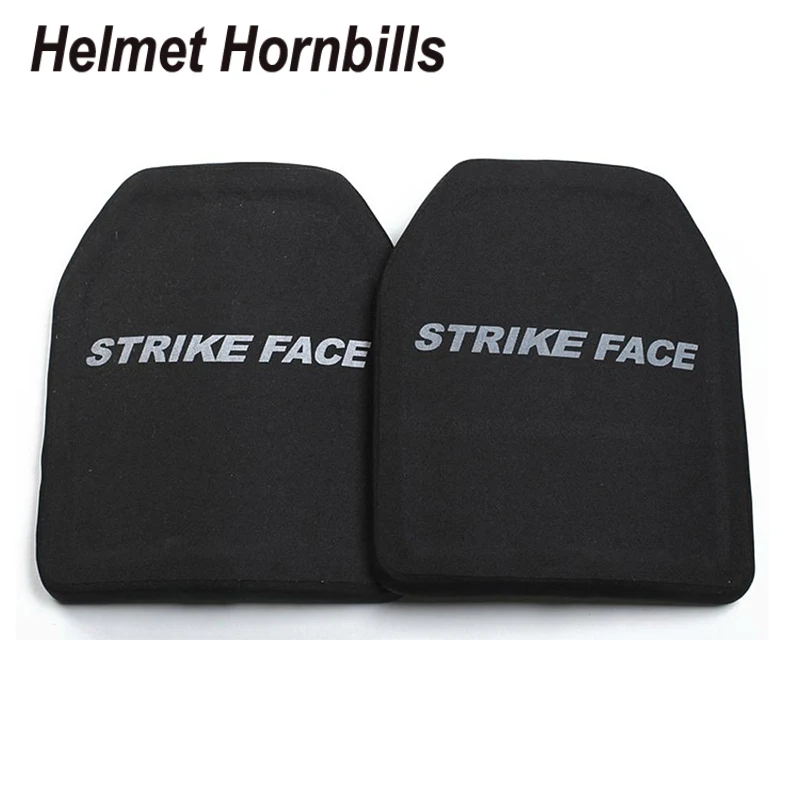 Helmet Hornbills 2pcs 10 x12 Alumina PE NIJ IV Bulletproof Panel Al2O3 NIJ 4 Stand Alone