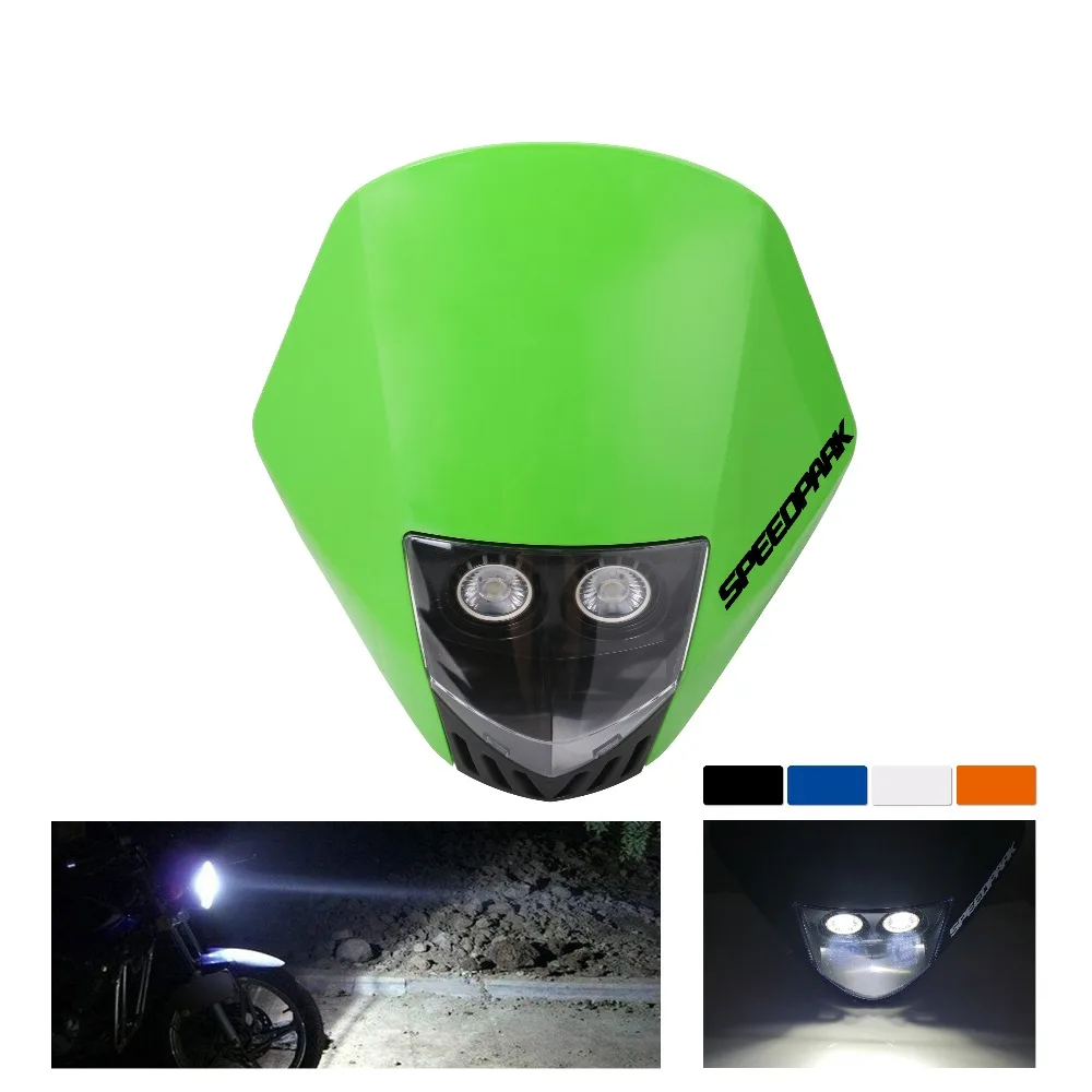 Белый черный оранжевый 8657100001 HMX LED Универсальный Dirtbike/мотоциклетные галогенные